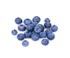Blueberries isolated on white background