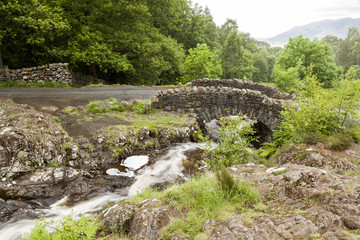 Ashness Bridge in Borrowdale. English Lake District. Cumbria. England. UK