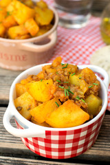 Potato stew with minced beef