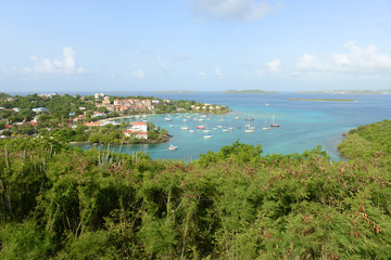 Fototapeta na wymiar Cruz Bay at Saint John Island, US Virgin Islands, USA