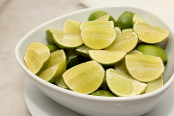 Green lemon slice , fresh , Health .Nature.