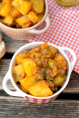 Potato stew with minced beef