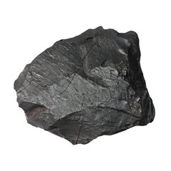 black coal isolated on white background