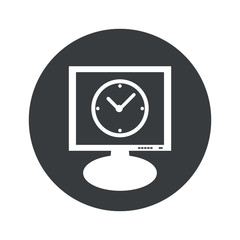 Round clock monitor icon