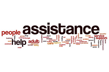 Assistance word cloud concept