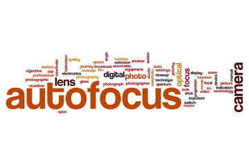 Autofocus word cloud concept