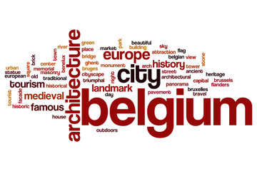 Belgium word cloud concept