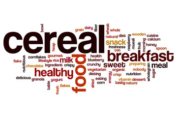 Fototapeta premium Cereal word cloud concept