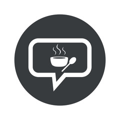 Round hot soup dialog icon