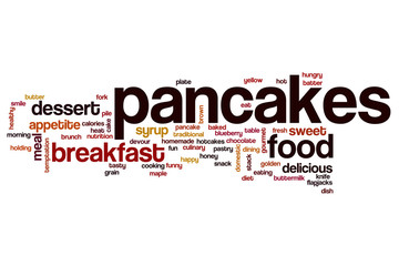 Obraz premium Pancakes word cloud concept