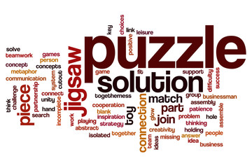 Puzzle word cloud concept