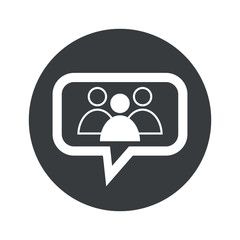 Round group leader dialog icon