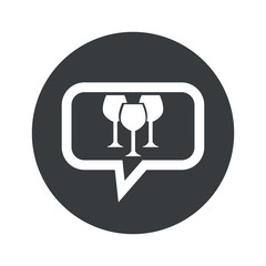 Round wine glass dialog icon