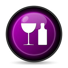 Bottle and glass icon
