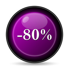 80 percent discount icon