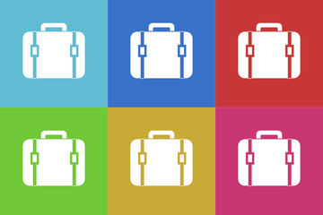baggage vector icons set
