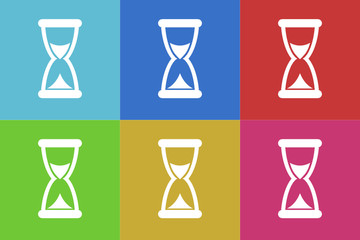 time vector icons set