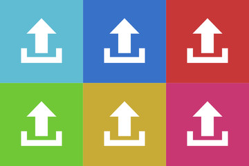 upload vector icons set