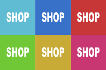 shop vector icons set