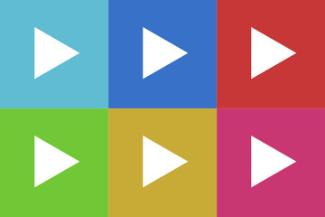 play vector icons set