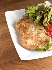 Steak and vegetables