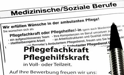 Pflegepersonal gesucht