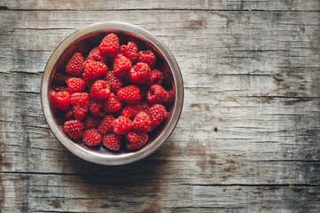 Fresh raspberries