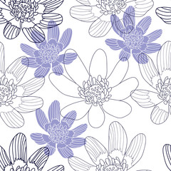 Seamless pattern with flowers