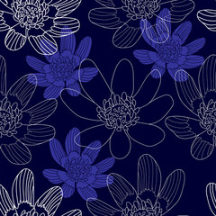 Seamless pattern with flowers