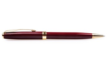Pen, Red, Isolated.