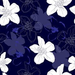 Seamless pattern with flowers