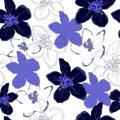 Seamless pattern with flowers