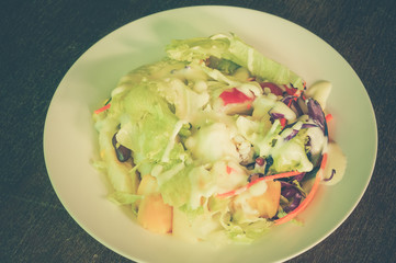 salad with filter effect retro vintage style