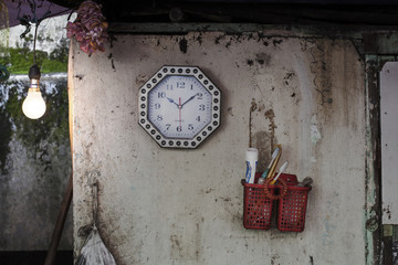 clock on the wall in myanmar