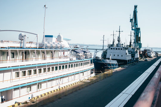Passenger ship is in port. Odessa .
