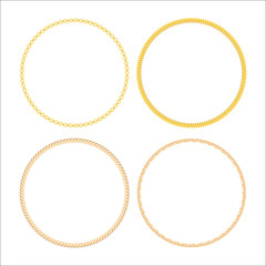 Gold Chain Jewelry. Vector Illustration