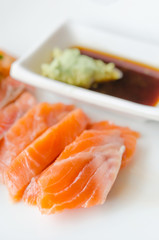 Salmon sashimi