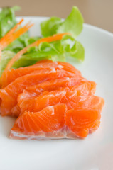 Salmon sashimi