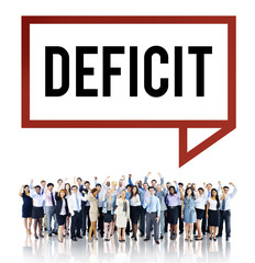 Deficit Risk Loss Deduct Recession Concept