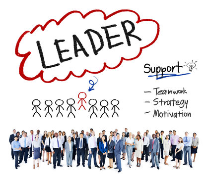 Leader Support Teamwork Strategy Motivation Concept