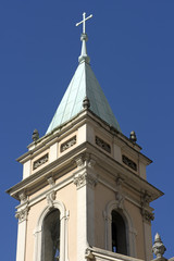 Tower of the St. Anthony's church, the oldest in the city center