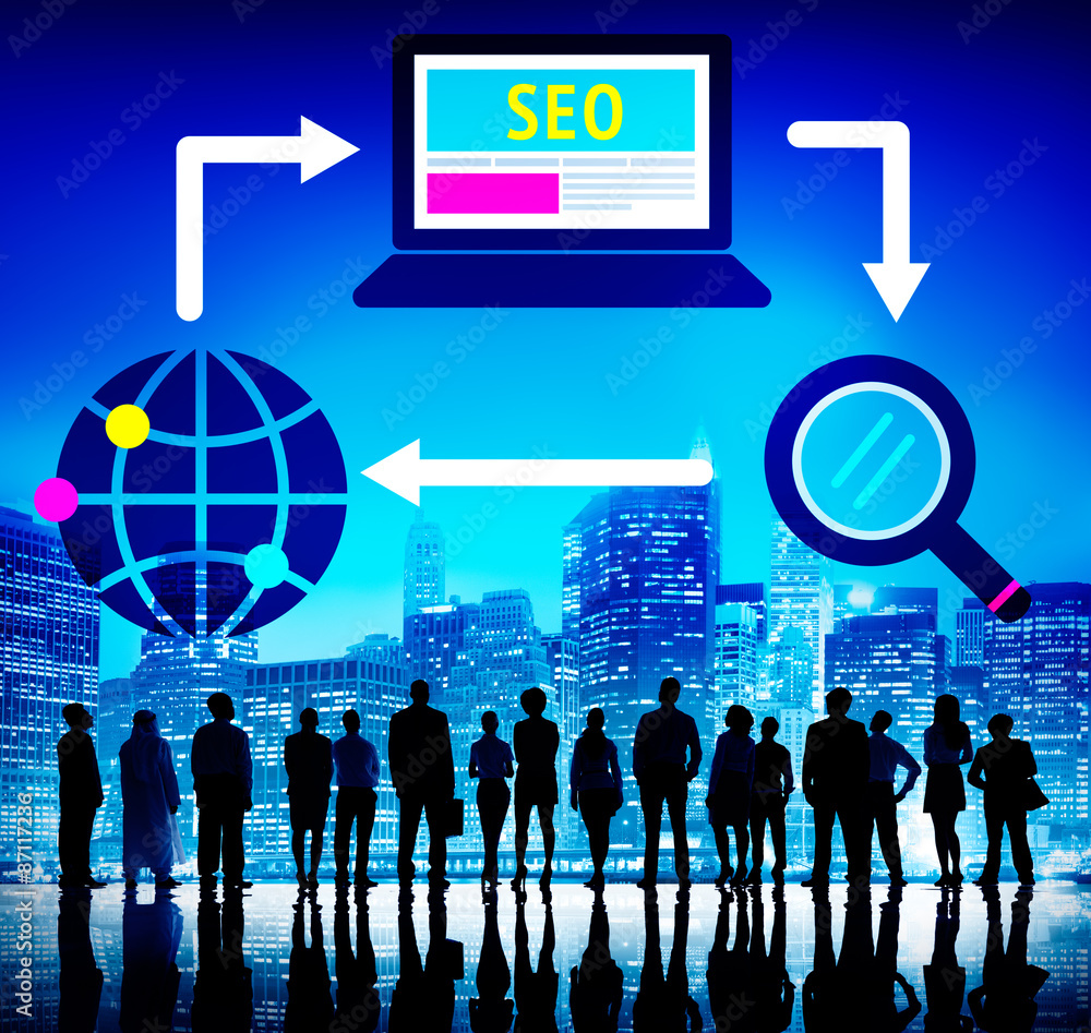 Aufkleber seo search engine optimization digital computer internet concept