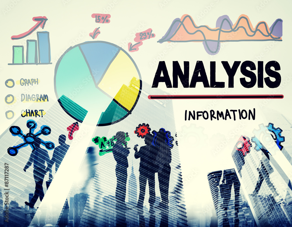 Aufkleber analysis analytics analyze data information statistics concept