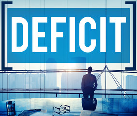 Deficit Risk Loss Deduct Recession Concept