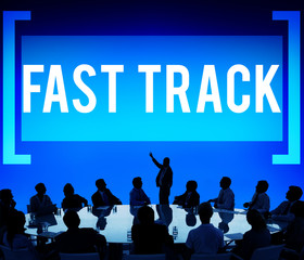 Fast Track Increase Improvement Development Raising Concept