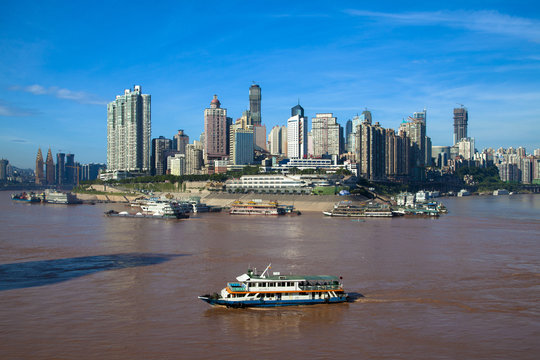 長江と重慶中心部