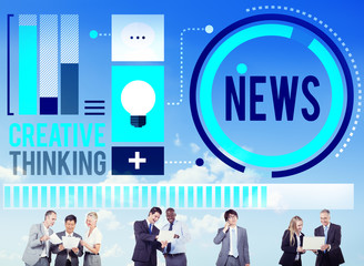 News Media Global Communication Publication Concept