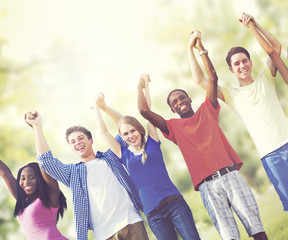 Obraz premium Students Friendship Team Relaxation Holiday Concept
