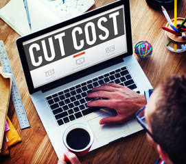 Cut Cost Reduce Recession Deficit Economy FInance Concept