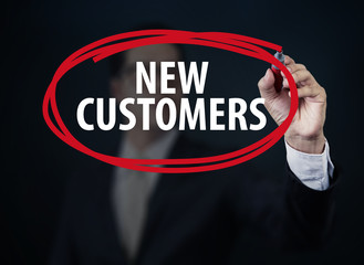 Businessman hand writing 